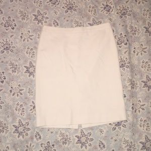 J. Crew White Pencil Skirt